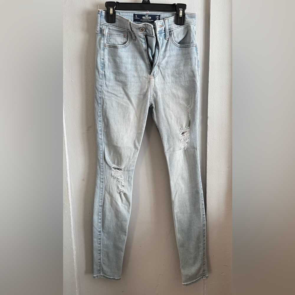 Hollister Light Blue Distressed Women's Skinny Jeans